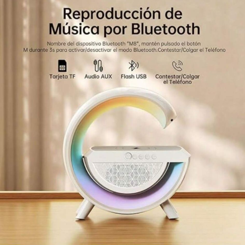 BOCINA bluetooth con cargador inalámbrico