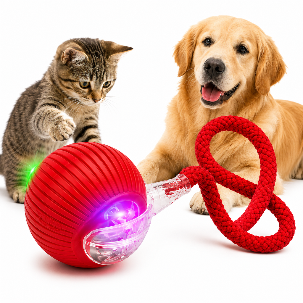 Pelota Interactiva LED para Mascotas